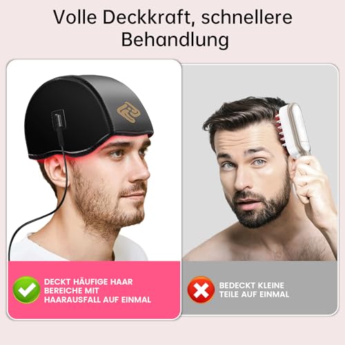 Laser Haarwachstum Cap für Haarwachstum Beschleunigen, 238 Laser und LED-Lampenperlen, 665nm Laser + 660nm Rotlicht+ 850nm Infrarotlicht, Haarfollikelaktivität zu steigern und Haarausfall vorzubeugen
