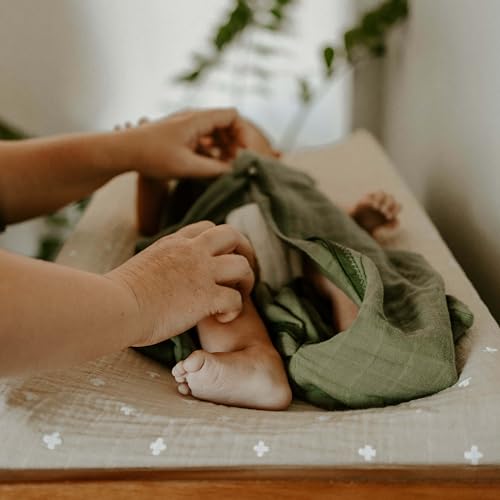 Image of Little Unicorn 6-12 Month Premium Muslin Sleep Sack 1.1 TOG | Soft & Breathable Muslin Cotton for safer sleep | 2 way zipper (Fern)
