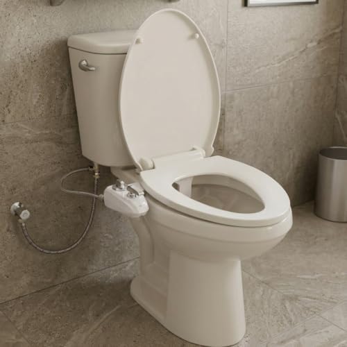 LUXE Bidet NEO 320 Plus Gold with Seat Bumpers, Shut-off Valve T-Adapter image 5