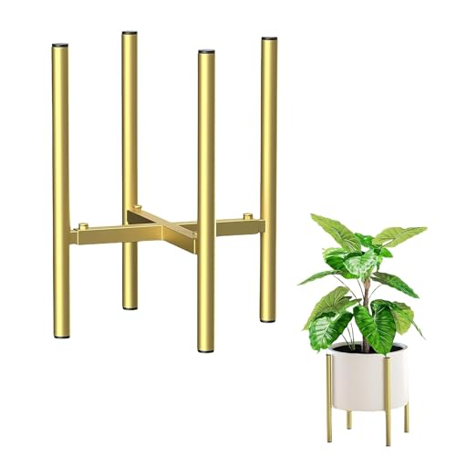 Image of AXXIMENG Flower Stand Plants Holder Modern Planter Holder Adjustable Metal Plant Stand Indoor Outdoor Floral Displays for Home Garden Corner Porch Wedding Garden Home Decoratio