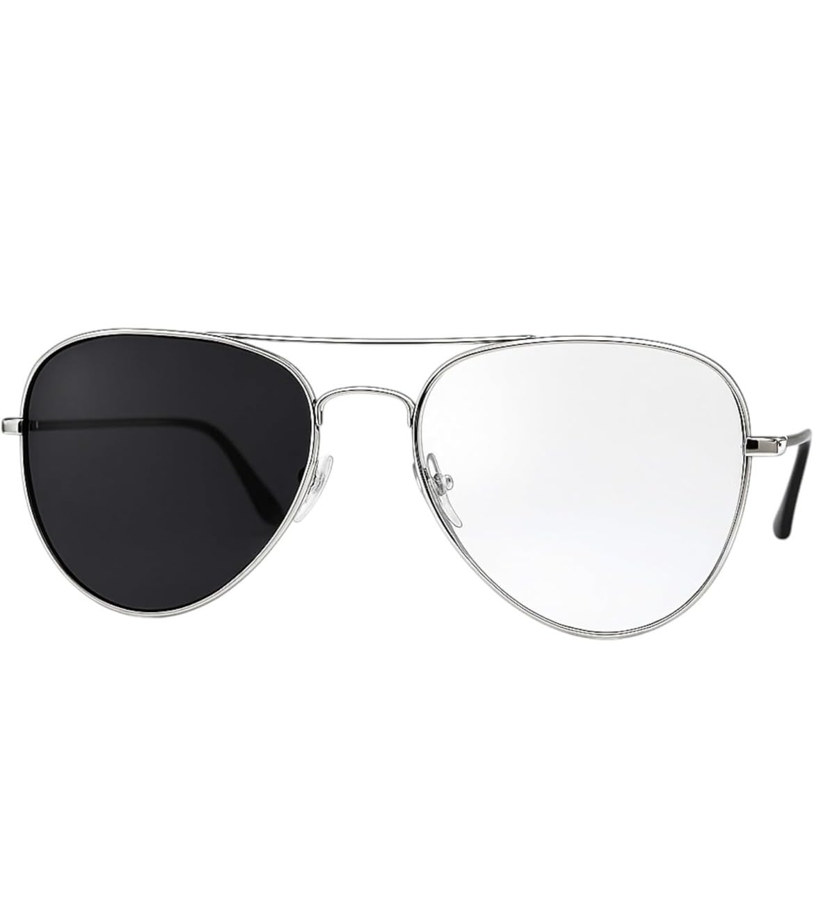 Specoo Photochromic Aviator Sunglasses, Silver Metal Frame, Dark Tinted Lens, Stylish Unisex Eyewear-image-44
