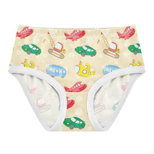 Transport Car Girls Underwear Cotton Bus Girls Briefs Soft Toddler Underwear 2T Multi