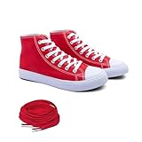 The Fashion Supply Womens Fashion High Top Sneakers, Red, 9, Women