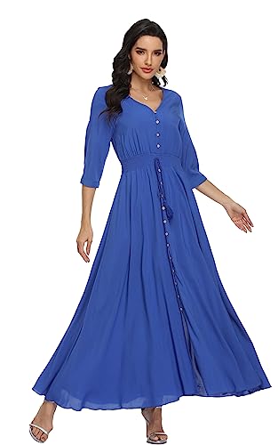 Image of Casual Summer Dresses for Women 2026 Maxi Dress Flowy Bohemian Beach Party
