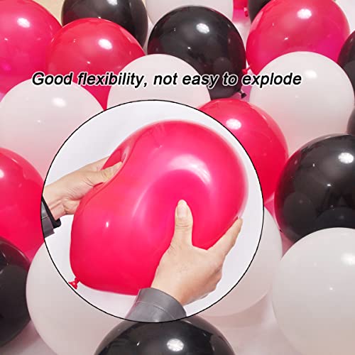 Image of 300 Pack Red Black White Balloons 100 of each of the 3 colors 12 inch Red White Black Latex Party Balloon Bulk for Various Party Events Decorations
