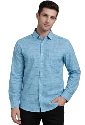 Image of Men's Pure Cotton Khadie Shirt Regular Fit Casual Formal Wear