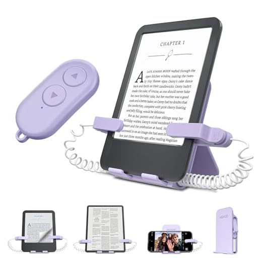 Remote Control Page Turner and Stand for Kindle Paperwhite Oasis eReaders,Clicker Page Turner Forward and Backward,Kindle Accessories for iPhone,iPad,Tablets Reading,Camera Video Record &Selfie