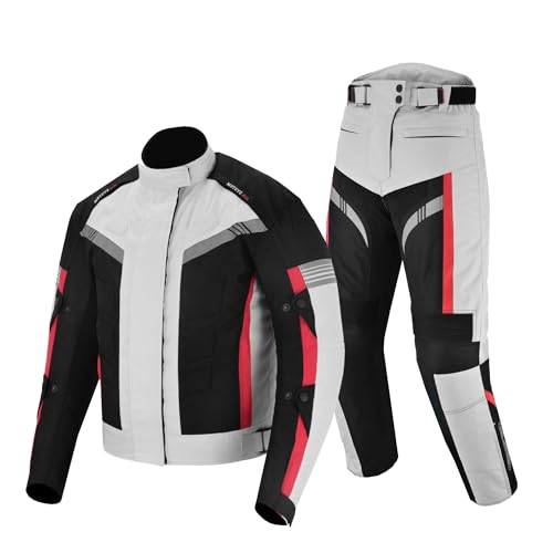 Profirst Global Wasserdichter Herren-Motorradanzug, 2-teilig, Motorradjacke...