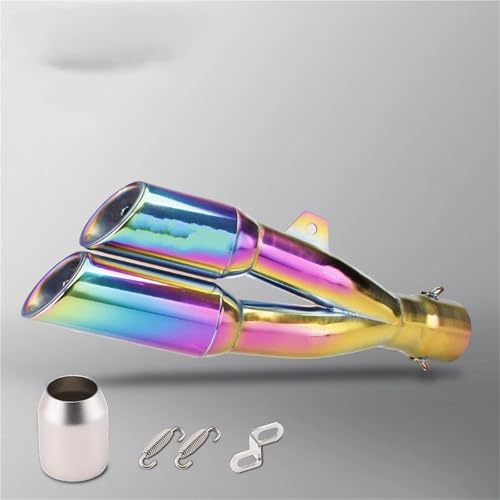 に適合するヤマハ YZFR3 YZF-R6 MT07 MT-09 YZF R3 R6 MT 07 09 51mm マフラーチューブ エスケープ フルシステム改造 オートバイサイレンサー 排気管 マフラー リンクチューブ(カラー6)