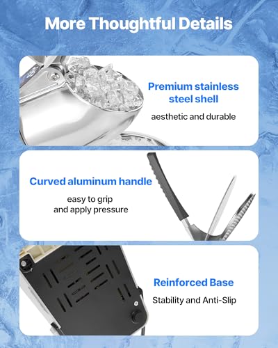 Image of VEVOR Ice Crusher Machine, 286lbs Per Hour Electric 4 Blades Snow Cone Maker, Stainless Steel Shaved Ice Machine with Bowl and Cover, 300W 2000RPM Ice-Shaver for Home and Commercial Use, Silver