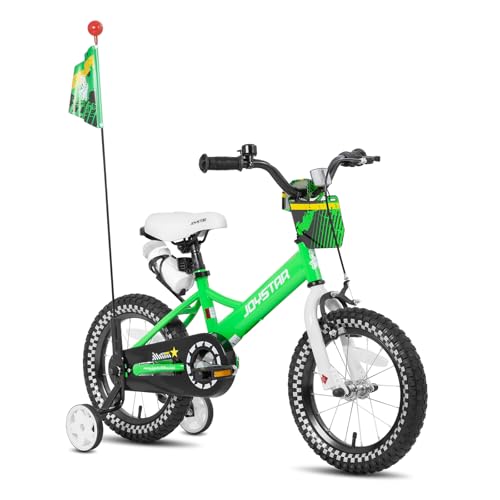 Image of JOYSTAR Little Daisy Kids Bike for Girls Boys Ages 2-10 Years, 12 14 16 20 Inch Girls Bikes with Doll Bike Seat & Streamers, Boys Bike with Flag & Number Plate, Multiple Colors