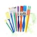 Tofficu 15pcs Boys and Girls Paint Brush Washable Acrylic Paint Brushes for Boy Girl Early Education Toys Creative Sponge Painting Tools Multi-Function Art Supplies Random Color