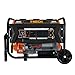 Portable Petrol Generator 3300W 7HP 4 Stroke 210cc Electric Start Generator 230V AC 12V DC Emergency Power Generator with Wheels, Digital Display, Practical Tool Kit & Precise Fuel Funnel Bundle