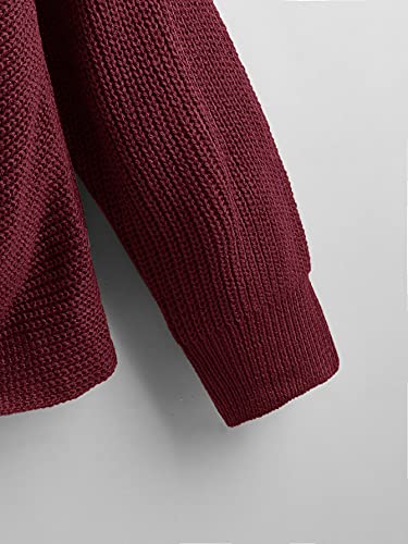 Image of Floerns Women's Plus Size Casual Twist Hem V Neck Long Sleeve Sweater Tops