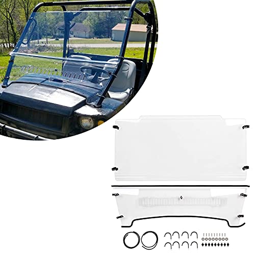 Clear Vented Windshield Compatible With 2004-2010 John Deere HPX 4x4, XUV 620i, 625i, 825i, 850D, 855D
