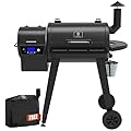 Z GRILLS ZPG-450A 2020 Upgrade Wood Pellet Grill & Smoker 6 in 1 BBQ Grill Auto Temperature Control, 450 Sq in Bronze