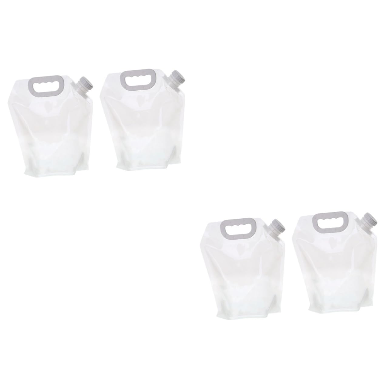 Toyvian 4pcs Foldable Water Carrier Lightweight Portable Outdoor Water Storage Bag for Camping and Hiking and Tear-resistant Design for Travel and Emergency Preparedness