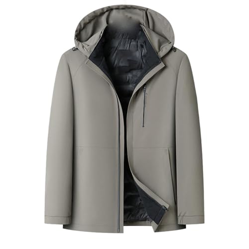 Manteau mi-long à capuche de qualité supérieure pour homme d'affaires élégant