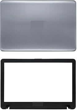 Silver LCD Back Cover Top Lid + Front Bezel Cover Compatible with ASUS X540 X540SA X540LA X540UA X540NA X540MA Series Laptop
