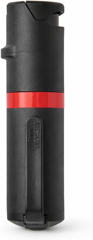 POM Pepper Spray Pocket Clip, Quick Flip Top Safety, Maximum Strength OC Formula with UV Marking Dye, Safe Compact and Tactical Design for Everyday Carry, 25 Bursts, 10 ft Range, 0.5 fl oz