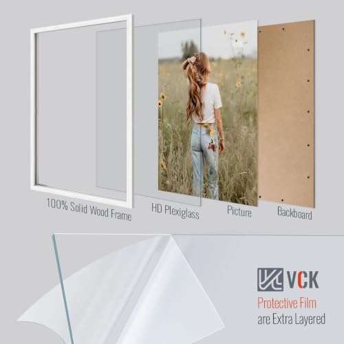 Image of VCK 27x40 Poster Frame White 4 Pack, Wide Thick Wood Border, for Prints