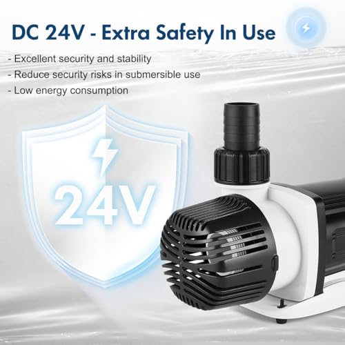 Image of Orlushy DC-5000 Silent Swirl Controllable DC aquarium Pump 40W 1320GPH-marine wavemaker return pump with sine wave Controller for salt /Freshwater coral reef fish tank sump Circulation