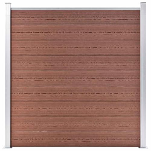 vidaXL Gartenzaun Sichtschutzzaun Windschutzzaun Lamellenzaun Windschutz Sichtschutz Zaun Element Terrasse Garten WPC 180x186cm Braun