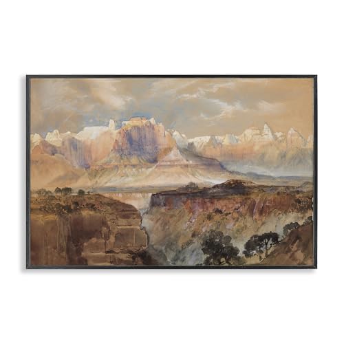 Tableau Giclée encadrée Vast and Distant Canyon déco murale blanche Corinne Haig 20x30