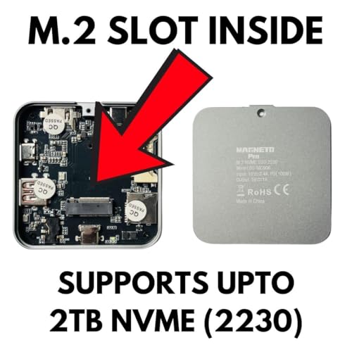 Image of Magneto Pro Magnetic 8 in 1 Type-C Enclosure with M.2 NVME Slot for Storage Expansion Upto 2TB - Compatible with iPhone 15 /16 Series,MacBooks,iPads,Android and Windows Laptops