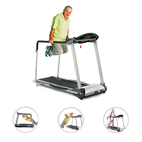 Image of Electric Motorised Folding Treadmill, Multi-Functional Silent Walker with LCD Screen and Safety Belt, Maximum Load 220 Lbs for Elderly /Men /Women
