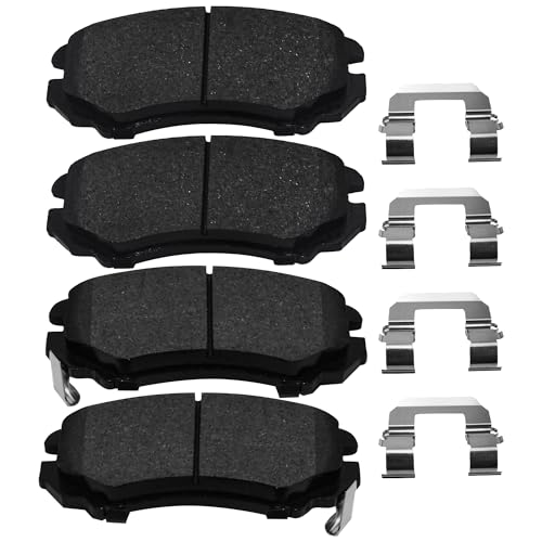 Image of Front Brake Pads Set Compatible with Hyundai Elantra Sonata Tiburon Tucson, Kia Magentis Optima Soul Sportage Automotive Replacement Brake Pads Semi-Metallic D924