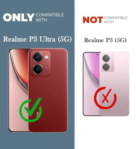 Image of Jkobi Back Cover Case for Realme P3 Ultra (Shockproof with Polycarbonate Clear Panel | Professional Black)