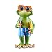 Solar Garden Frog Decorations | Outdoor Yard Decor - Lawn Ornaments | Solar Decorative Lights for Patio, Balcony, Deck | Weather Resistant - LED | Housewarming Gift | Auto On/Off - (Boy 1 Pack)