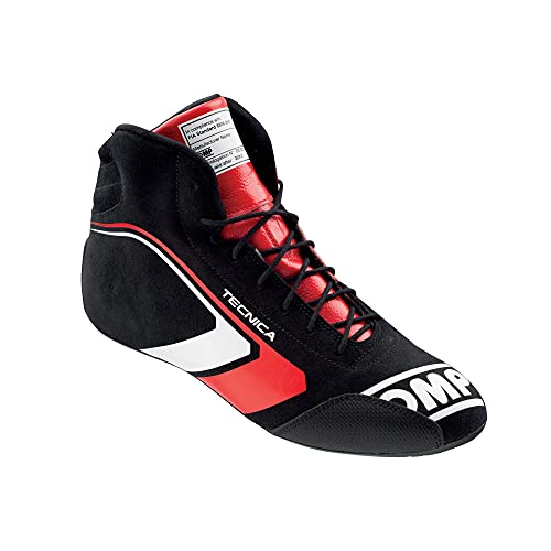OMP Tênis Tecnica 2021 modelo FIA 8856-2018, Preto/vermelho, 39
