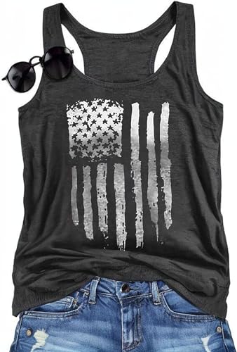 American Flag Tank Tops Women Patriotic Shirts USA Flag...