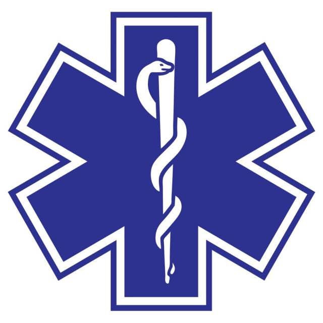 Blue Star Of Life Reflective Vinyl Sticker – 4 X 4 Inch Emergency Medical Symbol Decal, Outdoor Durable