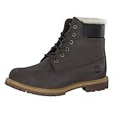 Auswechselbares Fußbett. Timberland - Premium Damen-Stiefel, 6 Zoll, mit Wolle gefüttert, Grau - grau - Größe: 38 EU