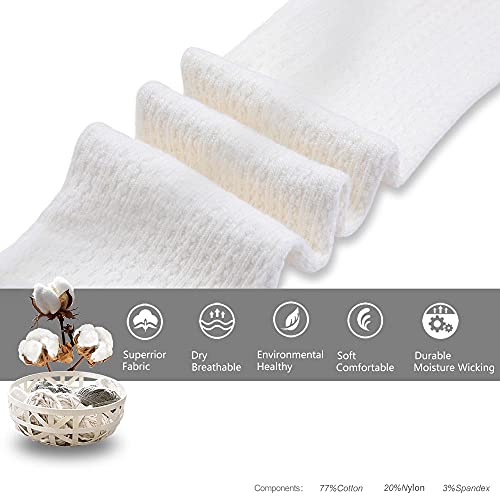 Image of Girls Tights Toddler Cable Knit Cotton Footed Seamless Dance Ballet Baby Girls' Leggings 3 /4 Pack