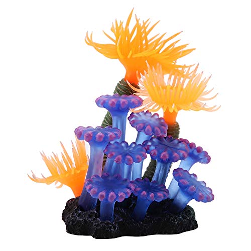 Vizni Glowing Anemone, Luminous Silicone Fish Tank Decor Plant, 1-Pack by Vizni - Used condition - US$12.17