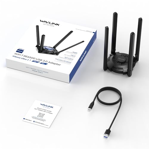 WAVLINK BE6500 USB WiFi 7 Adapter for Desktop PC, Tri-Band PC WiFi Adapter - image 9