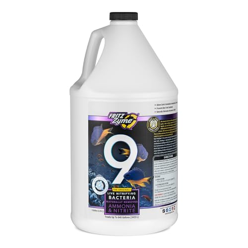 Fritz Aquatics FritzZyme 9 Live Nitrifying Bacteria Naturally Removes Amonia & Nitrite for Saltwater Fish (1-Gallon)