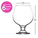 LAV Brandy Snifters Set of 6 - Cognac Glasses 13.25 Oz - Brandy Glasses for Spirits - Small Clear Glass Snifters - Short Beer Tasting Glasses - Made in Europe