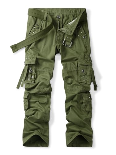 Pantalon cargo décontracté en coton pour homme coupe ample Aeslech
