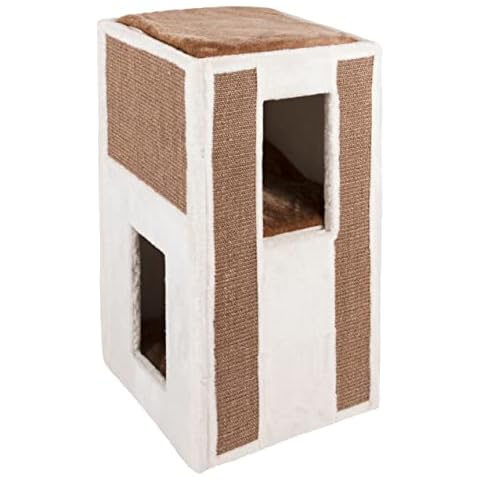 Kerbl 81551 Katzen Kratztonne Galina, 40 x 40 x 78 cm, Katzenkratztonne, weiß Cover