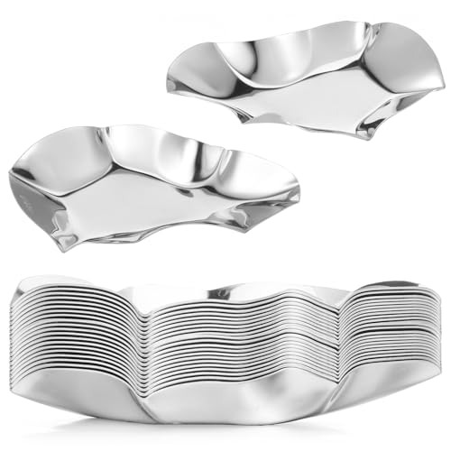 24pcs Stainless Steel Oyster Shells for Cooking Seafood