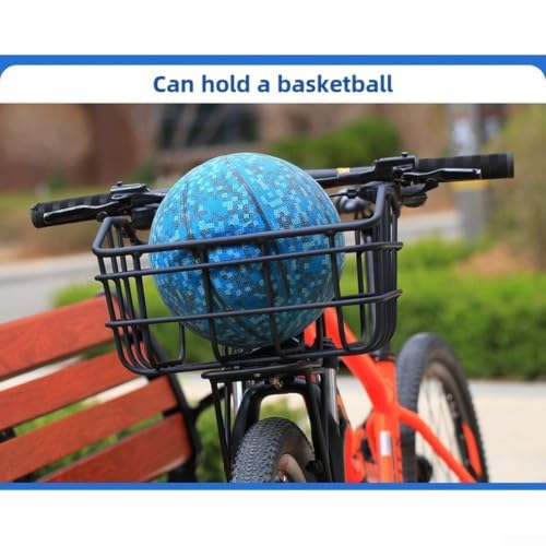 Cesta delantera de aleación de aluminio tipo B para bicicleta con soporte estable y espacioso 5