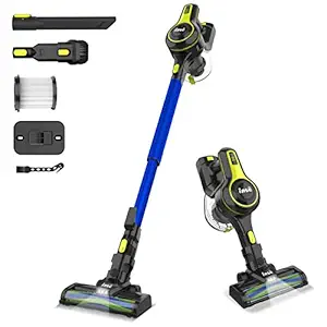 INSE Cordless Vacuum Cleaner, Lightweight 6 in 1 Stick Vacuum with Powerful Suction, Cordless Vac with 2200mAh Rechargeable Battery Up to 45min Runtime, for Hardwood Floor Carpet Pet Hair-N5