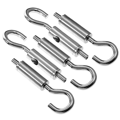 MUCKLILY 5pcs Wire Rope Locker Turnbuckle Tension Wire Rope S Hook Hooks Suspension Hook Accessory Wire Rope Clip Y Cable Wire Rope Fittings Turnbuckles Wire Rope Tensioner Silver Copper