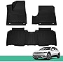 CreeKT All Weather Floor Mats for Hyundai Ioniq 5 2022 2023 Accessories (ONLY Fit Unmovable Console), TPE Anti-Slip Waterproof Floor Liners Cargo Trunk Interior for Hyundai Ioniq 5（Not fit Limited）
