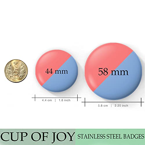 Image of Cup of Joy Star Performance Printed Round Button Badges | Students Colleges Classes Office Small Business Entrepreneur Men & Women Batches for Bags, Backpack (STAR005)